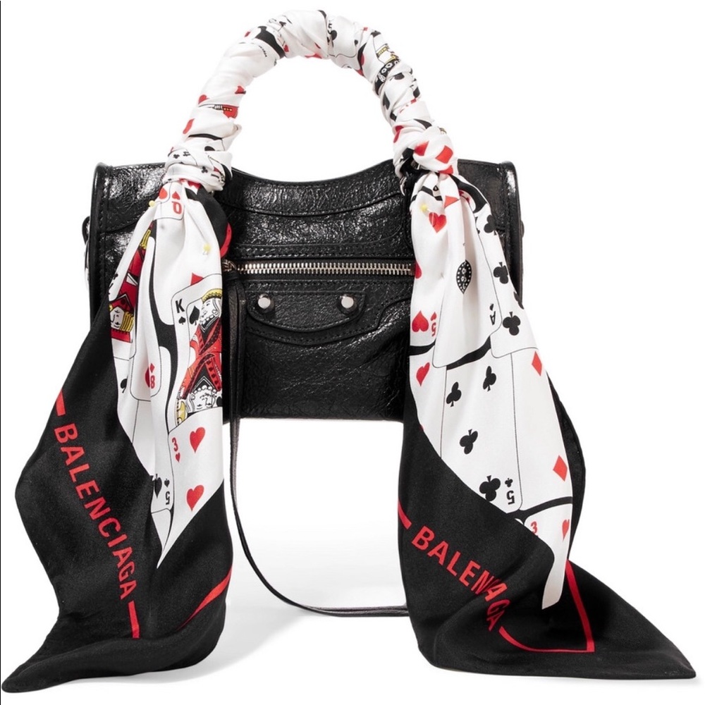 Authentic Balenciaga city bag mini with scarf NWT